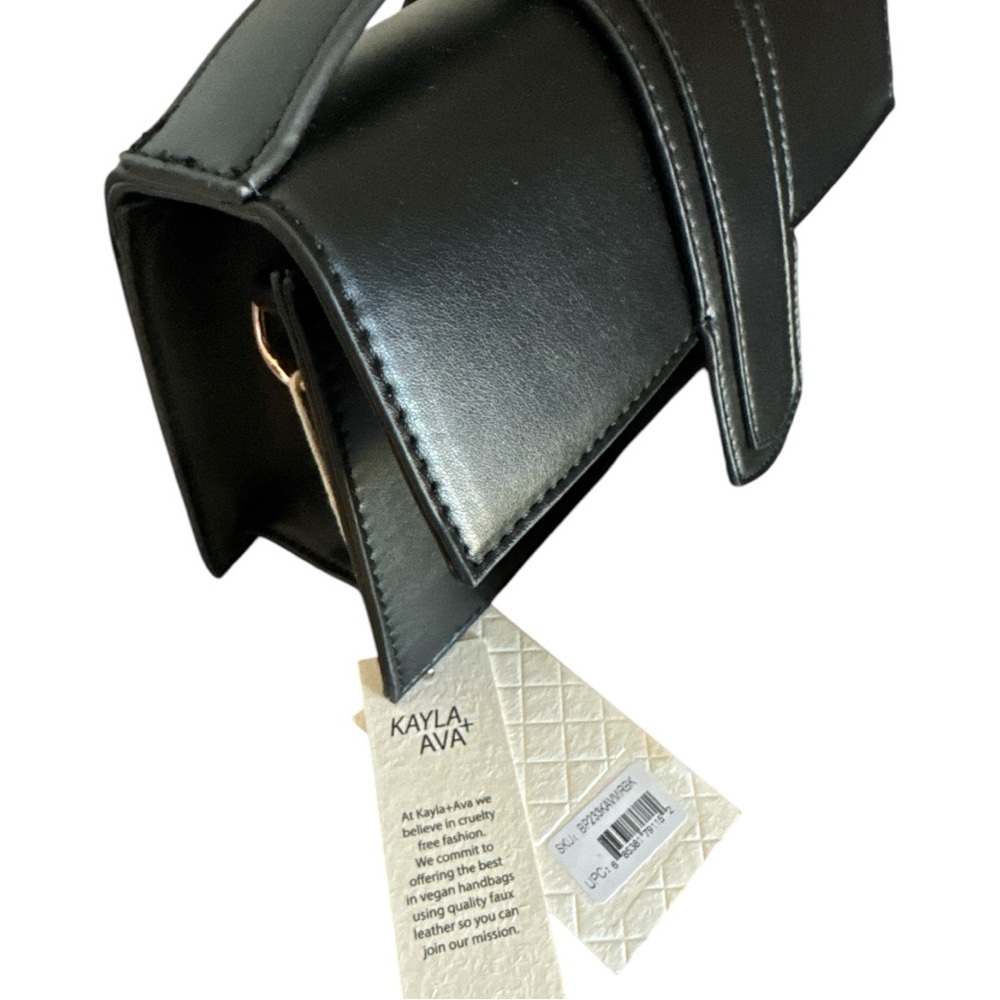 Kayla & Ava Miranda Vegan Leather Crossbody – Black – NWT - Picture 8 of 8